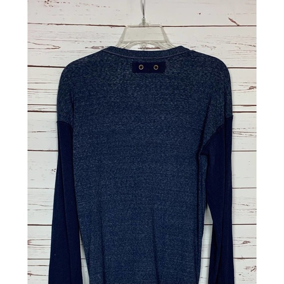 Free People We The Free Women's M Medium Navy Button Long Sleeve Cute Top Shirt - Picture 10 of 12